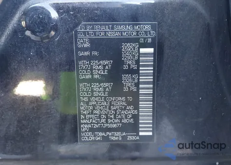 2018 Nissan Rogue S из США, поврежденный, VIN KNMAT2MT7JP559677